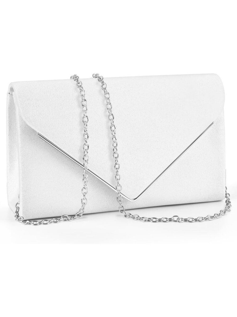 〽️Women's White Evening Clutch Purse Envelope Formal Crossbody Shoulder Bag